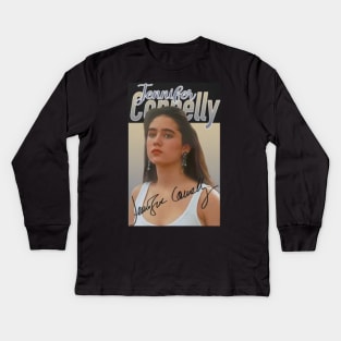 Jennifer Connelly // 80s Vintage Aesthetic Style // T-Shirt Kids Long Sleeve T-Shirt